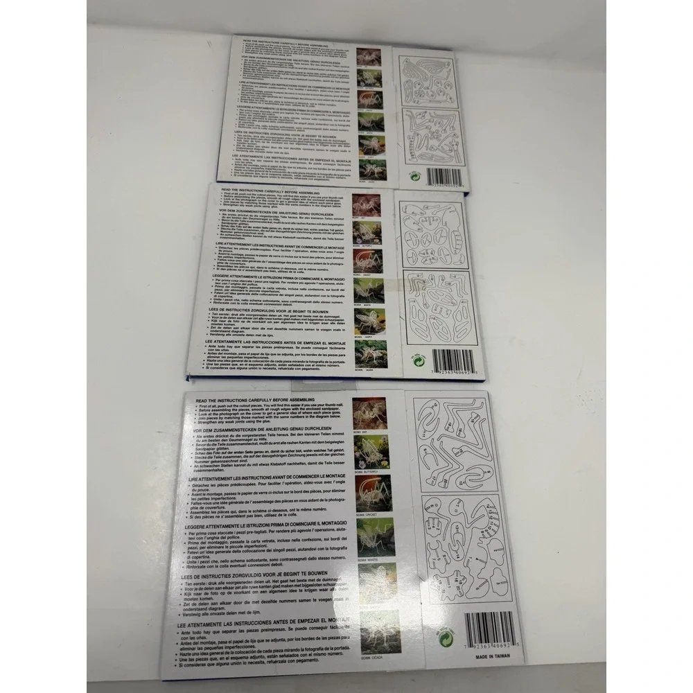 3 Wood‎ Model Kit Puzzles Insects - IQ Products - NEW
